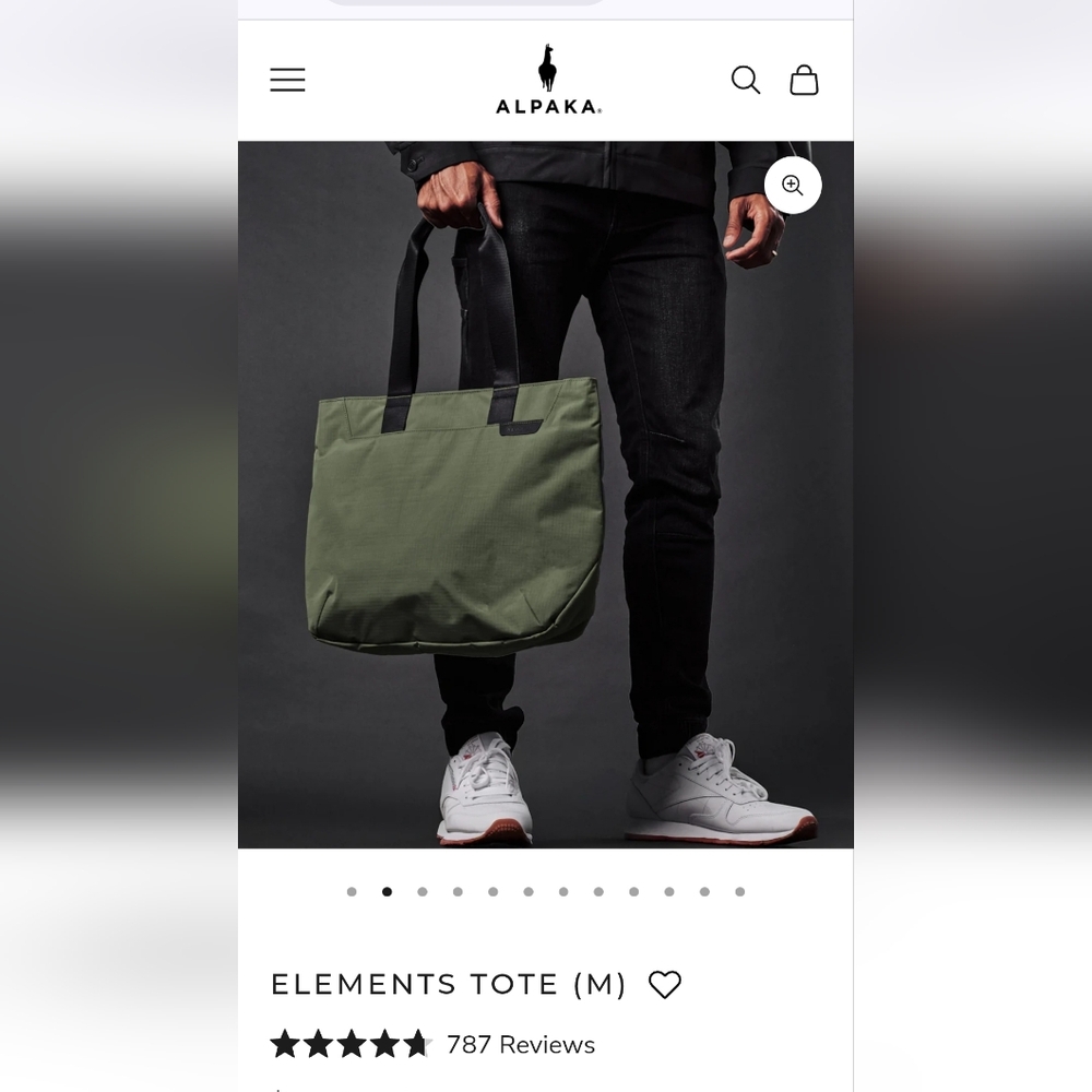 Alpaka Elements "BLACK" Tote Medium Unisex